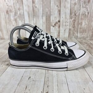Converse Chuck Taylor All Star Low Top Black Canvas Sneakers Womens 8 Mens 6